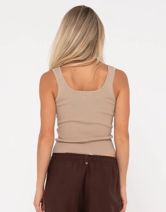 AMELIA SCOOP KNIT SKIMMER TANK