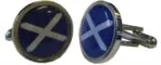 Cuff Links Saltire Round