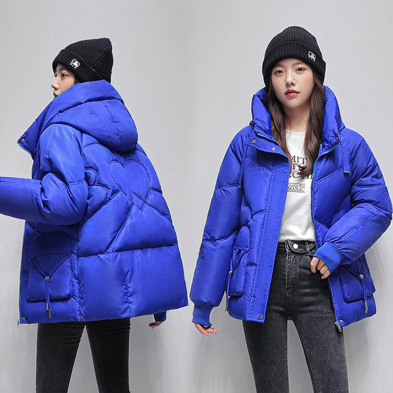 Drawstring Zip-Up Cropped Puffer Jacket