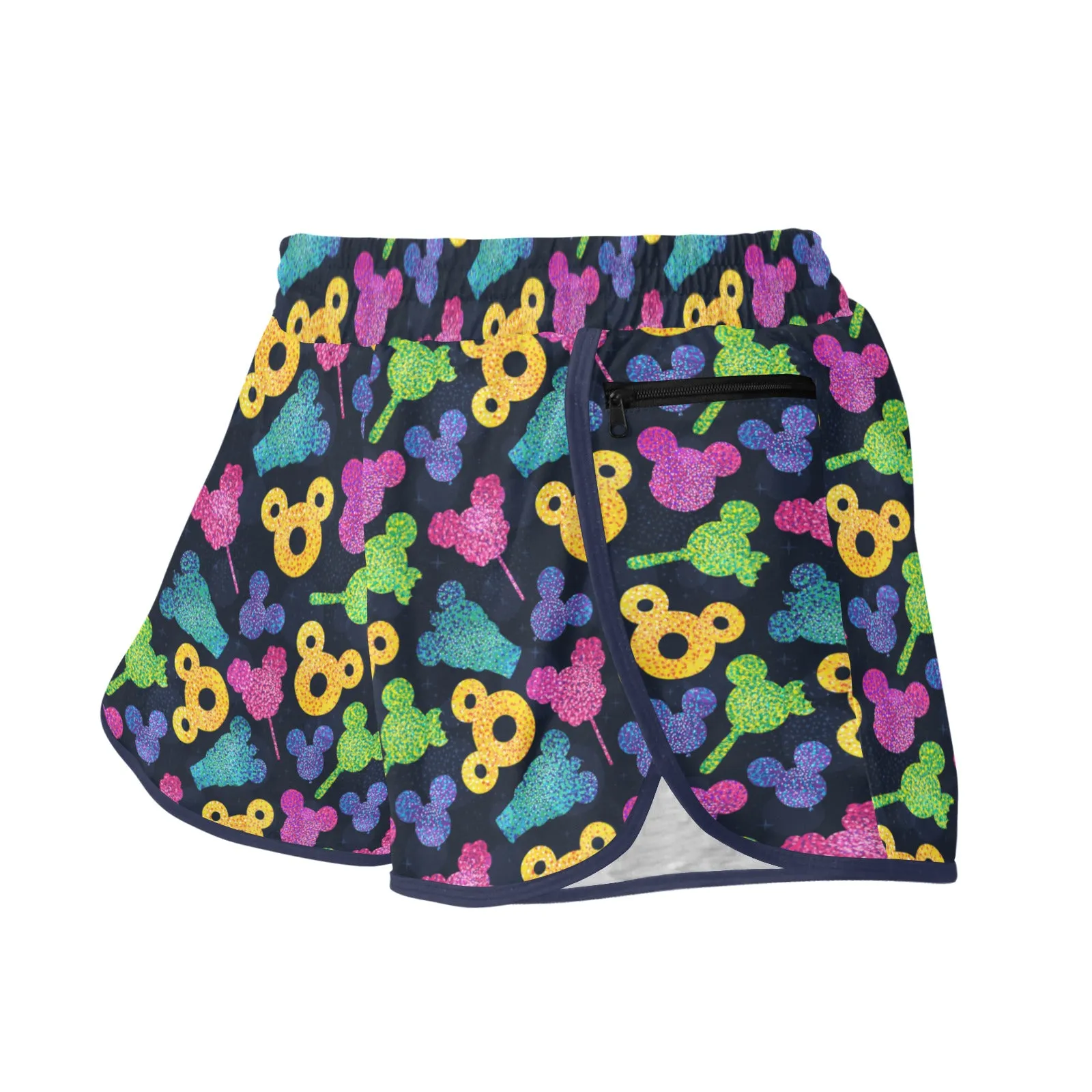 Glitter Park Snacks Women's Athletic Sports Shorts