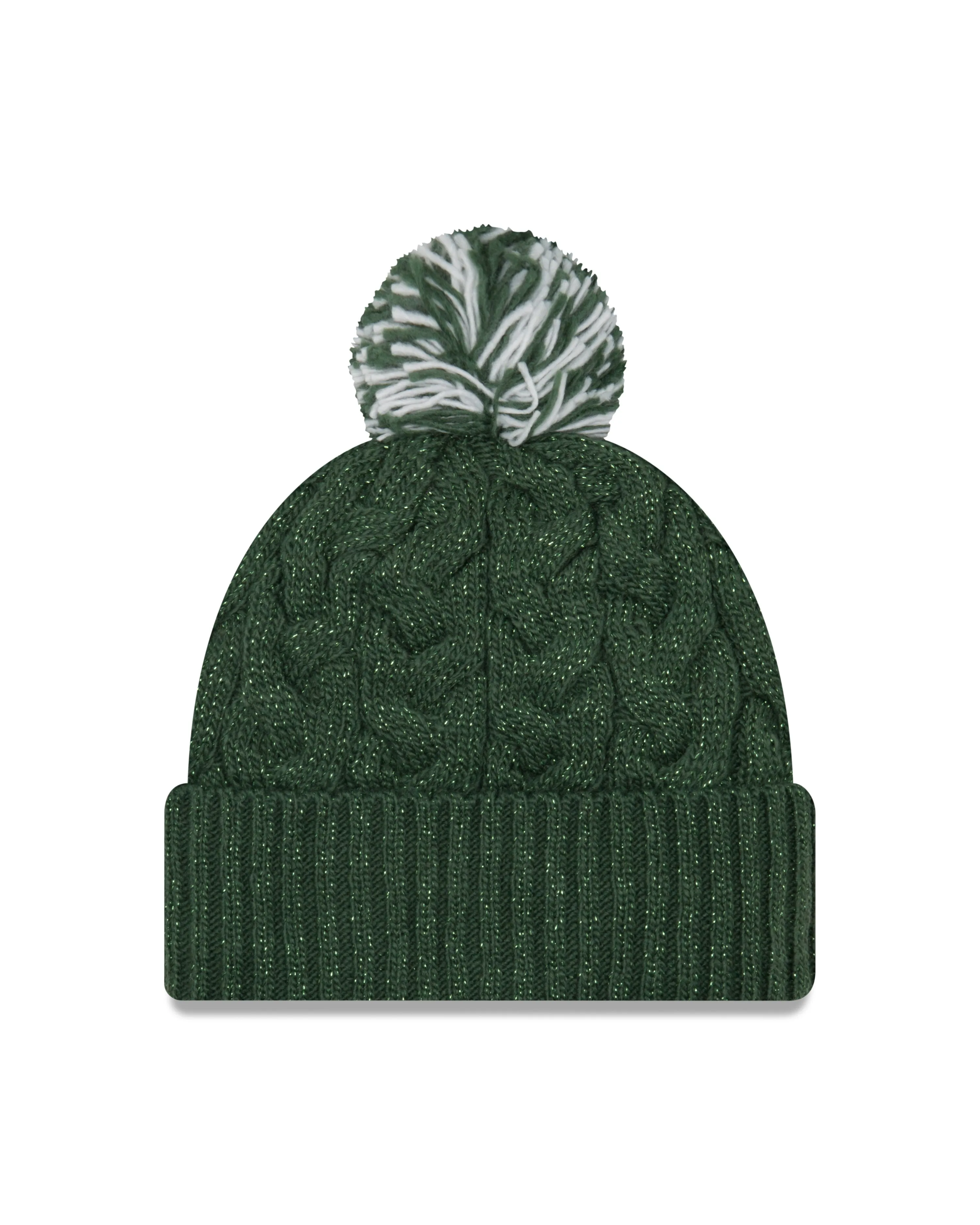 Green Bay Packers Cozy Cable Pom Knit Hat