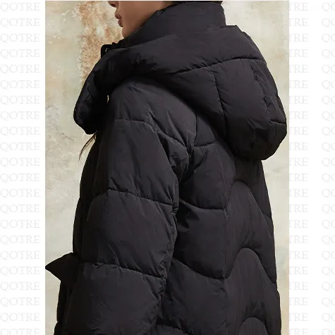 Hooded Simplicity Calf-Length Down Coat