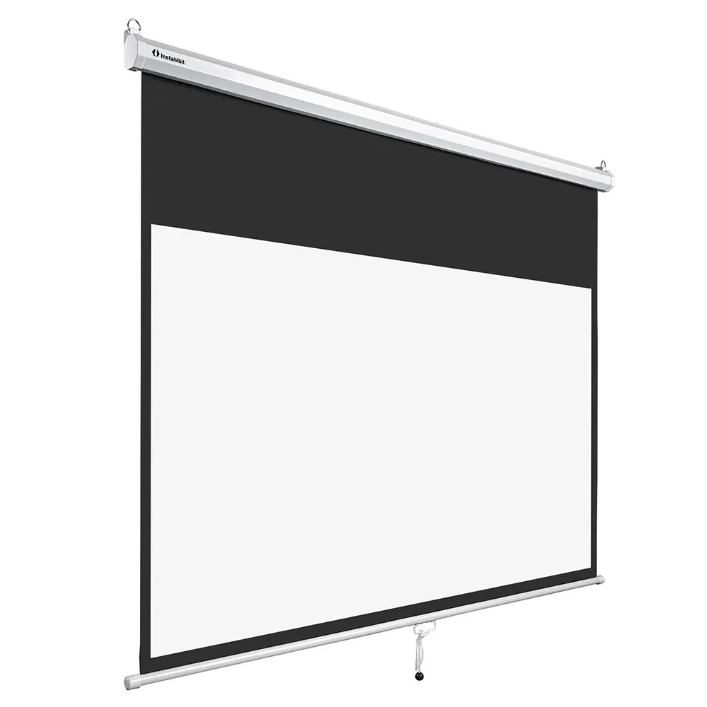 Instahibit Wall/Ceiling Mounted Pull Down Projector Screen 72" 16:9