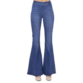 Judy Blue Women's Hi Waist Pull-on Super Flare Jeans