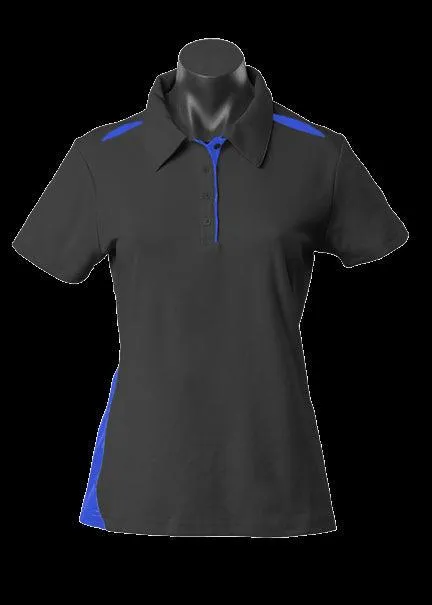 Ladies Paterson Polo Black/Royal