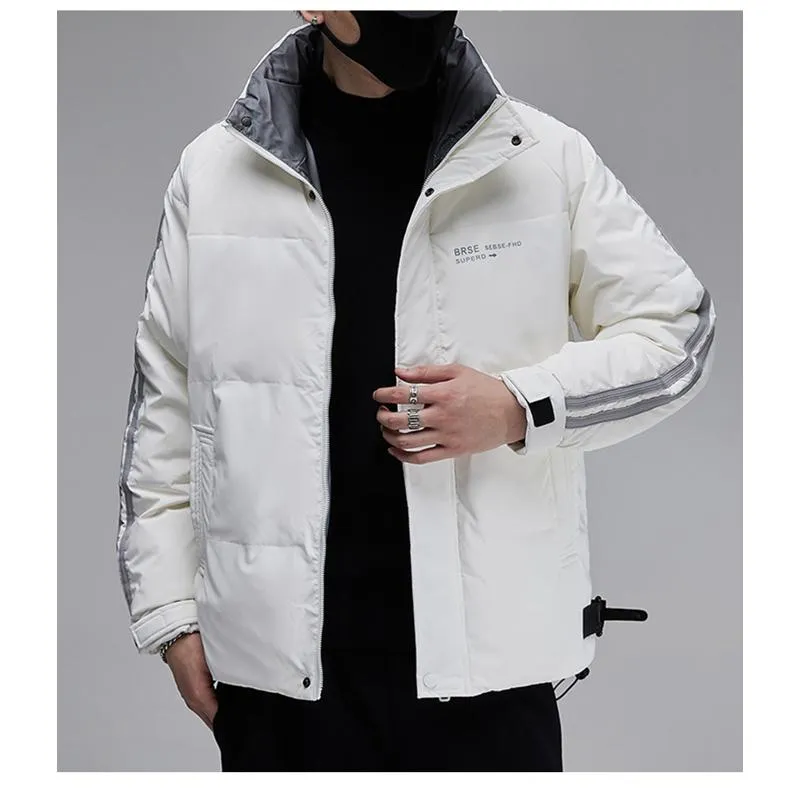 Lightweight White Duck Down Stand-Up Collar Thickened Down Jacket