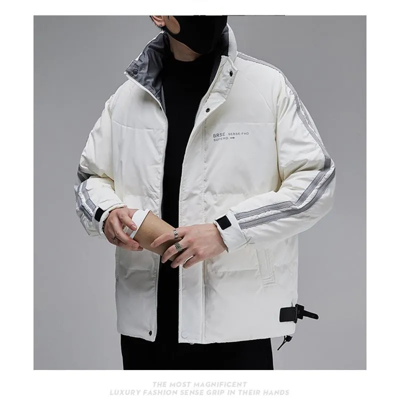 Lightweight White Duck Down Stand-Up Collar Thickened Down Jacket