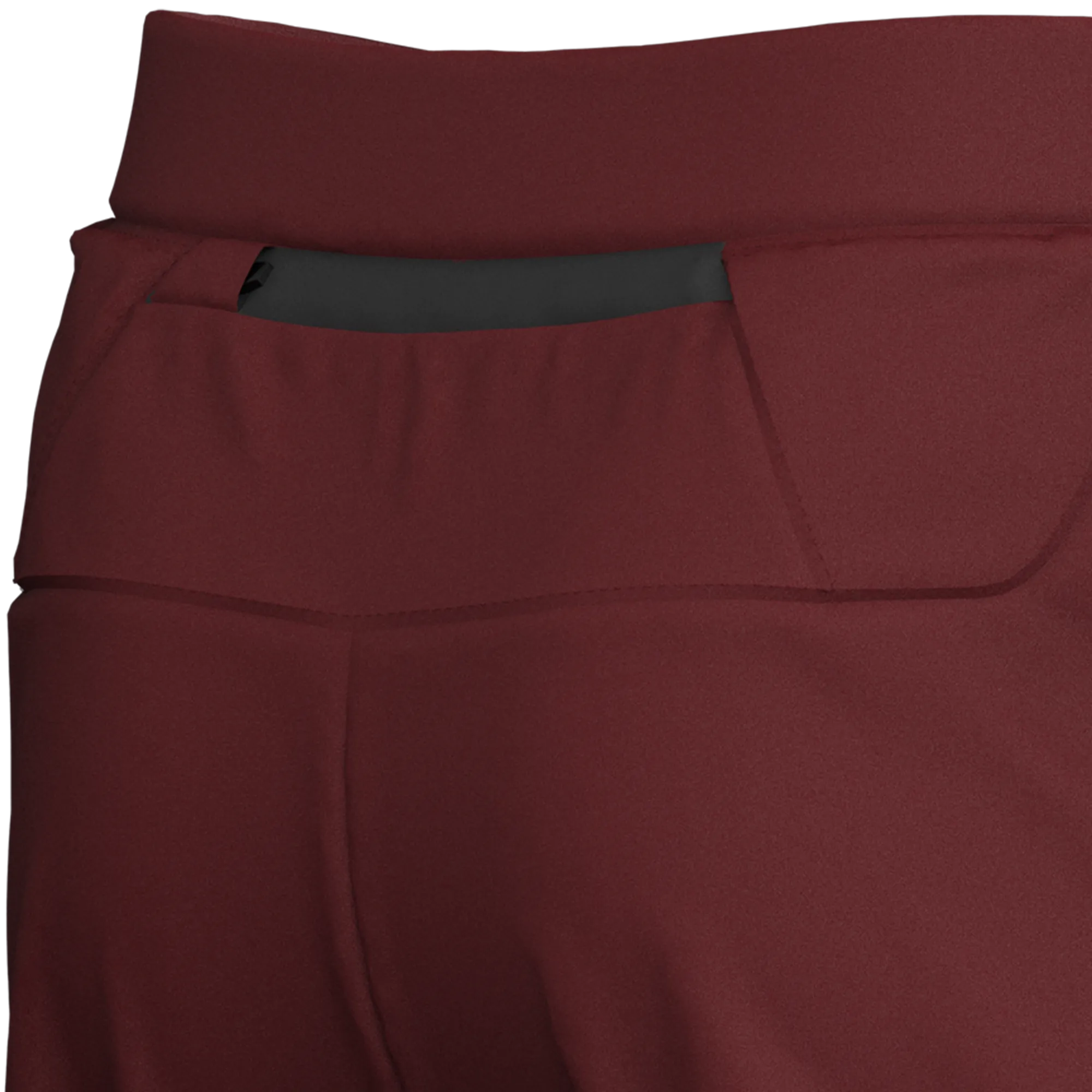 Men's Burgundy Sports Shorts for Running & Gym