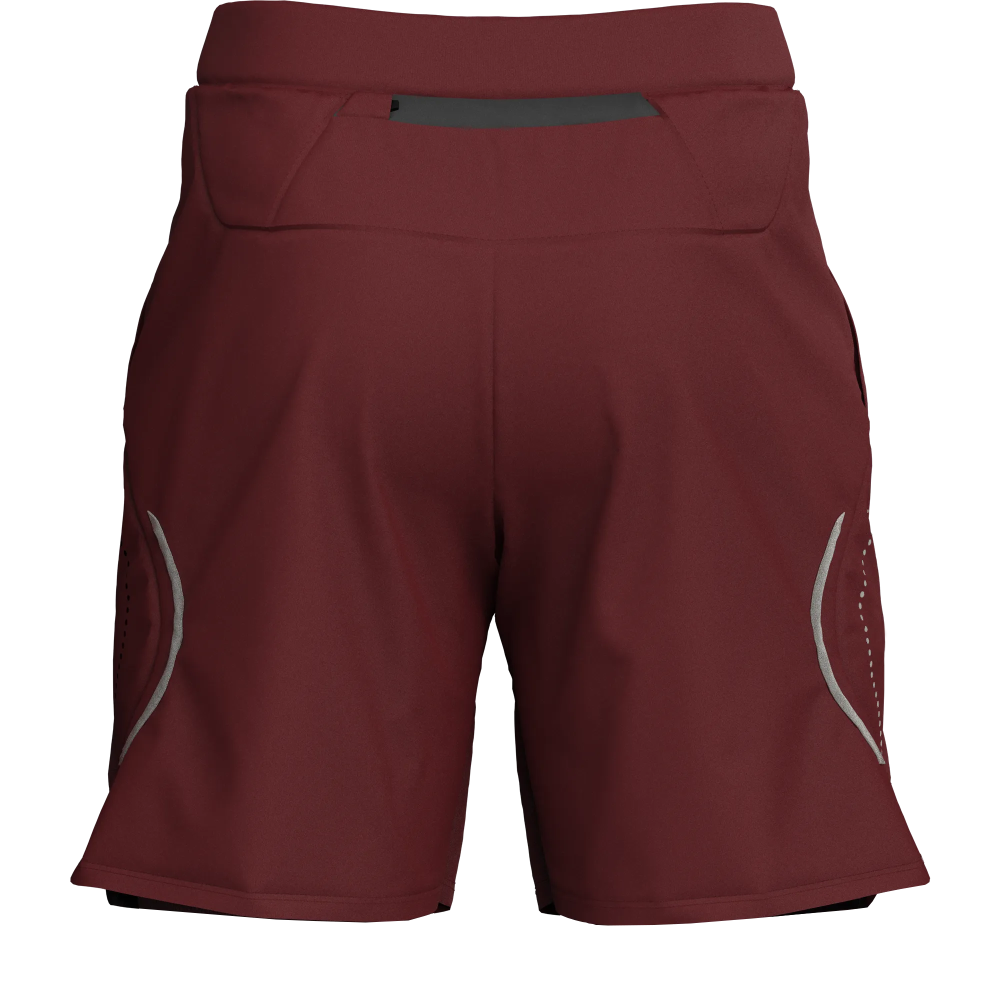 Men's Burgundy Sports Shorts for Running & Gym