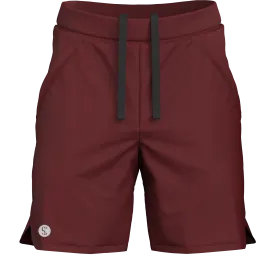 Men's Burgundy Sports Shorts for Running & Gym