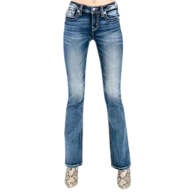 Miss Me Women's Colorful Wing Stitch Jeans