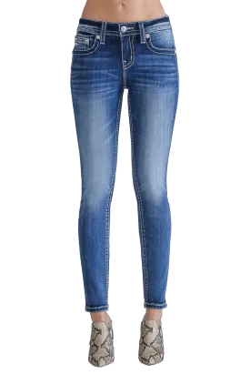 Miss Me Women's Mid Rise Boot Cut Jeans