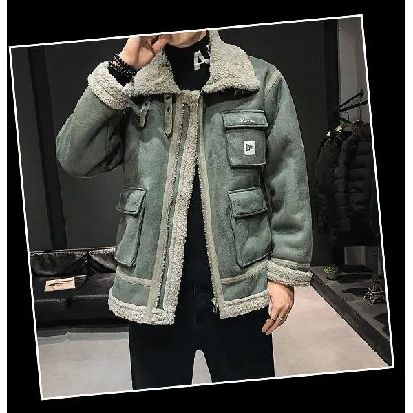 Monochrome Trendy Shearling Jacket