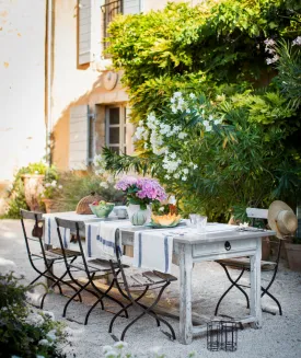 Navy Stripe Linen Table Runner | Arles Collection