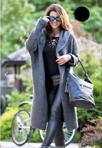 NEW Women's Baggy Cardigan Coat Tops Ladies Chunky Knitted