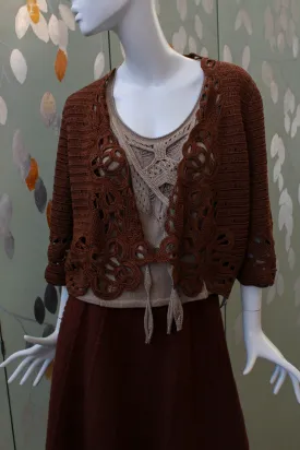 Oscar de la Renta Silk Knit Cardigan, XL