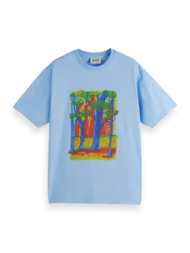 Park Artwork Relaxed Fit T-Shirt (Spring Blue) - 179944420