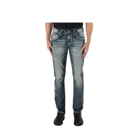 Rock Revival Men's Seth Alt Straight Cut Vintage Blue Jeans